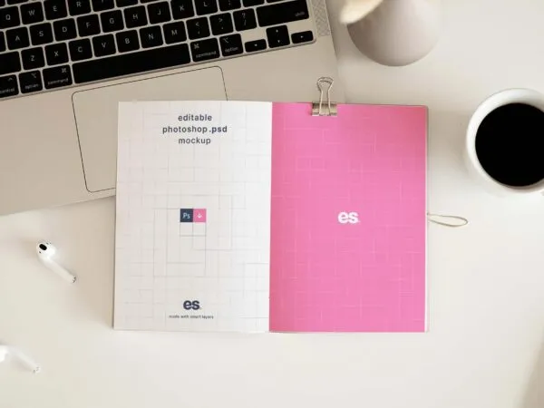 Front Sight of Open Sketchbook Mockup 1