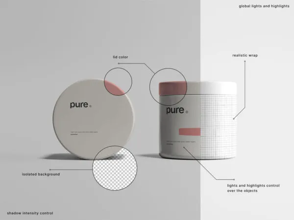 Front Sight of Plastic Jar Mockup 2