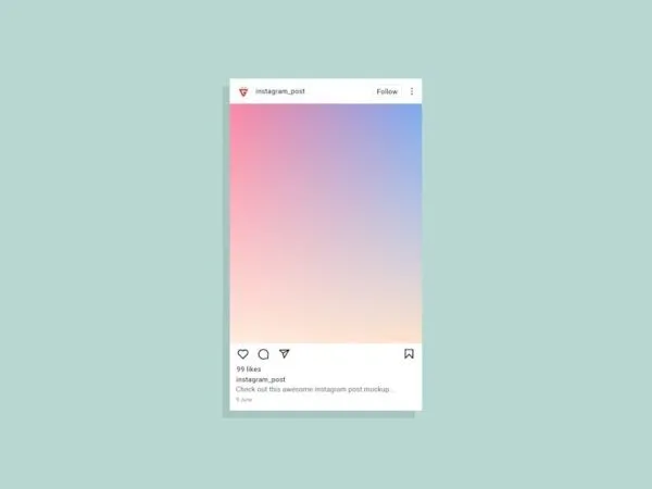 Front Sight of Realistic Instagram Post Mockup 1