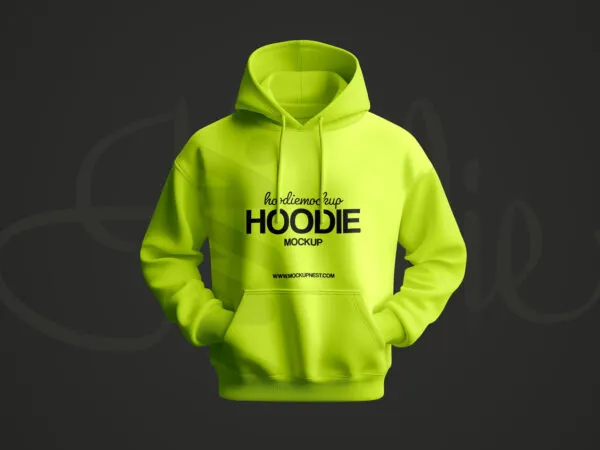 Front Sight of Simple Hoodie Mockup 1