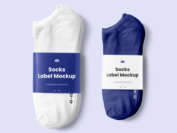 Front Sight of Socks With Label Mockup 1