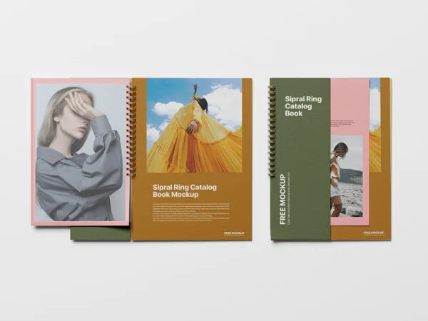 Front Sight of Spiral Ring Catalog Book Mockup 1