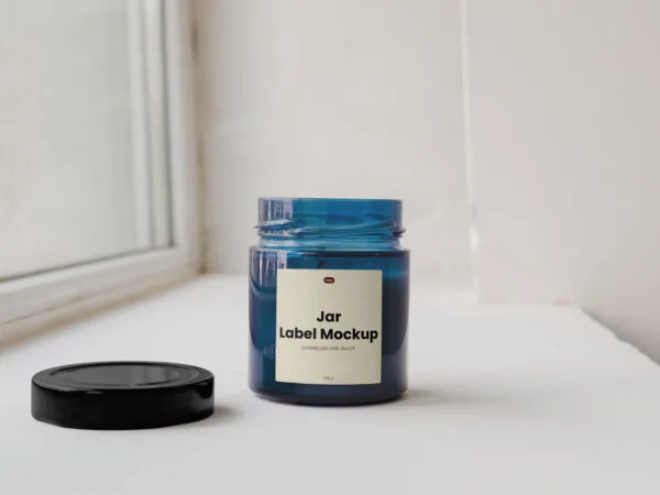 Front Sight of Standing Jar Label Mockup 1