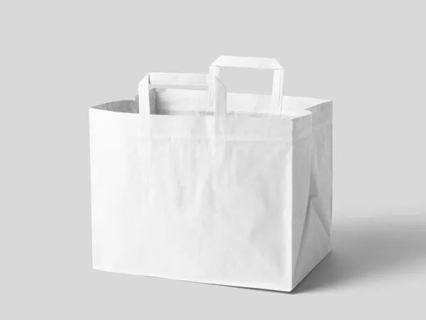 Front Sight of Standing Wide Paper Bag Mockup 2