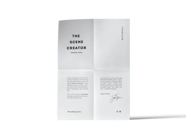 Front Sight of Vertical Bent Paper Mockup 1