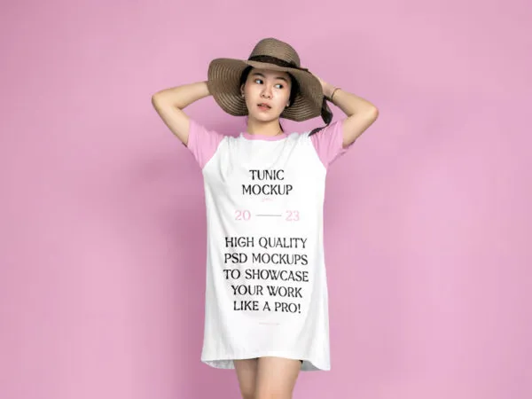Front Sight of Woman Wearing Tunic Mockup 1
