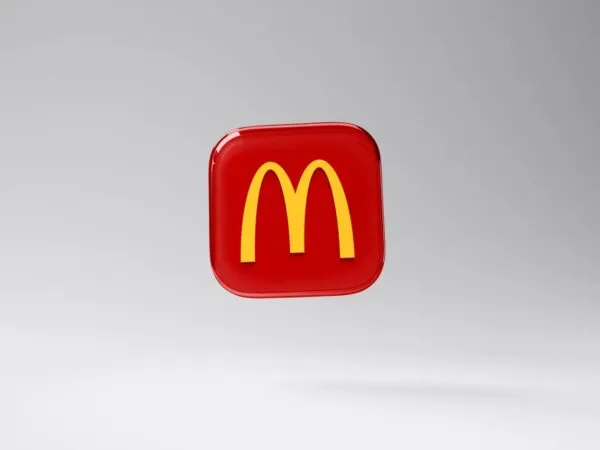 Front View 3D Glossy App Logo Mockup 1