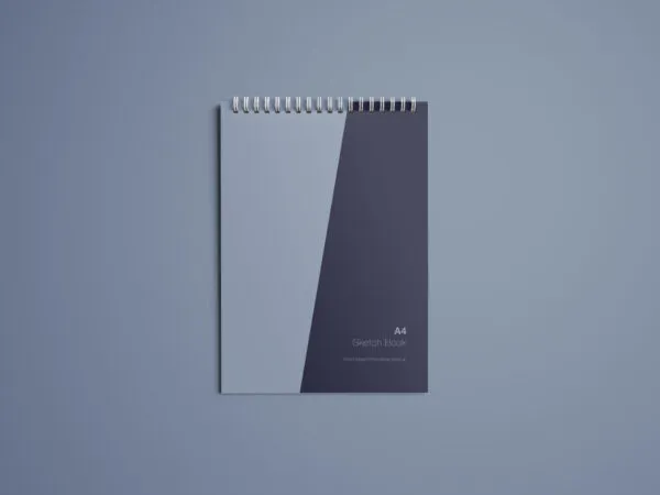 Front View A4 Sketchbook Mockup 1