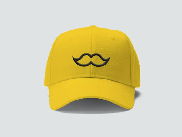 Front View Cap on Floor Mockup in Plain Setting 1