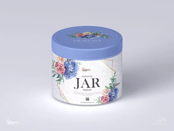Front View Cosmetic Jar Mockup 1