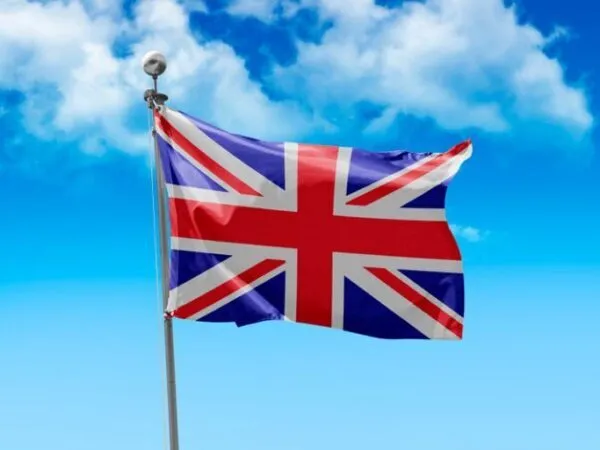 Front View Country Flag Waving in the Wind Mockup 1