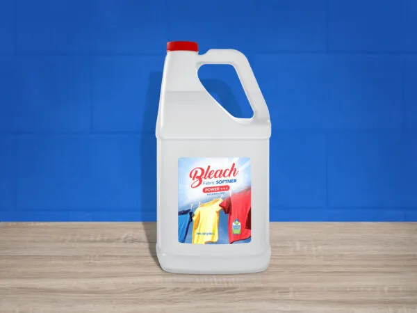 Front View Fabric Softener Plastic Bottle Mockup 1