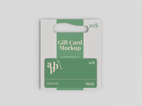 Front View Gift Card Mockup 1