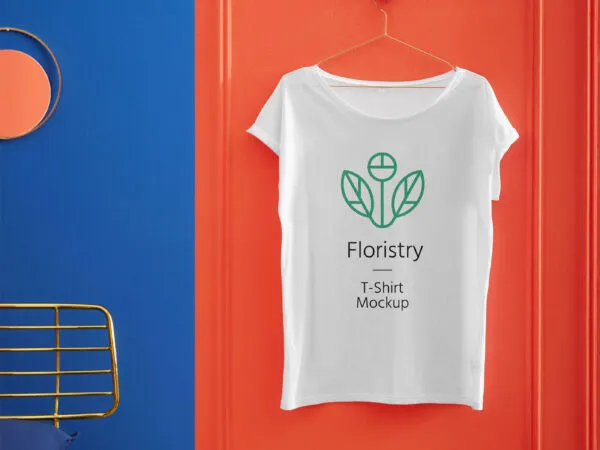 Front View Hanging T shirt Mockup 1