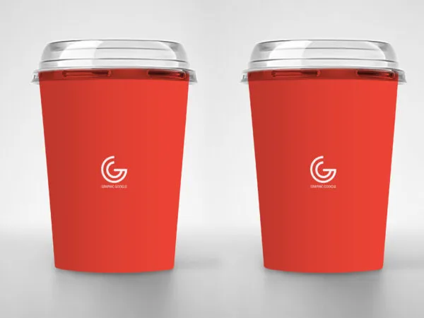 Front View Ice Cream Disposable Packaging Mockup 1