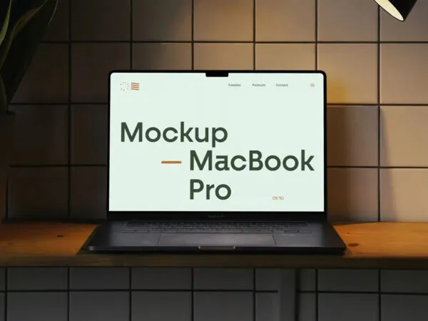 Front View MacBook 16 Pro Mockup 1