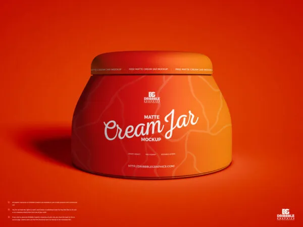 Front View Matte Cream Jar Mockup 1