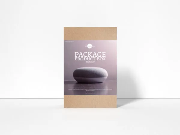 Front View Package Box Mockup 1