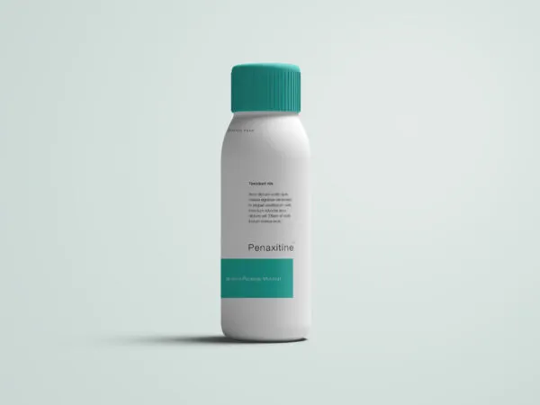 Front View Plastic Pill Bottle with Cap Screw Mockup 1