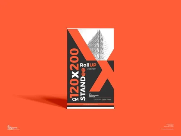 Front View Roll up Standee Mockup 1