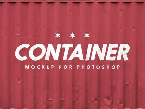 Front View Shipping Container Logo Mockup 1