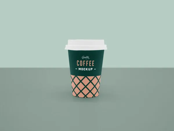 Front View Simple Coffee Cup Mockup 1