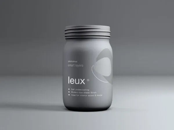 Front View Simple Plastic Matt Jar Mockup 1