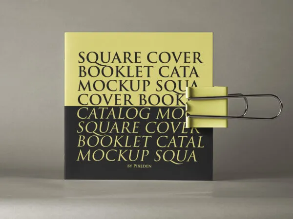 Front View Square Booklet Mockup 1