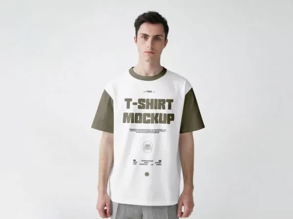 Front View White T Shirt Mockup 1