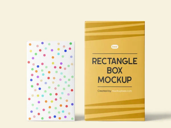 Front View of 2 Vertical Boxes Mockup 1