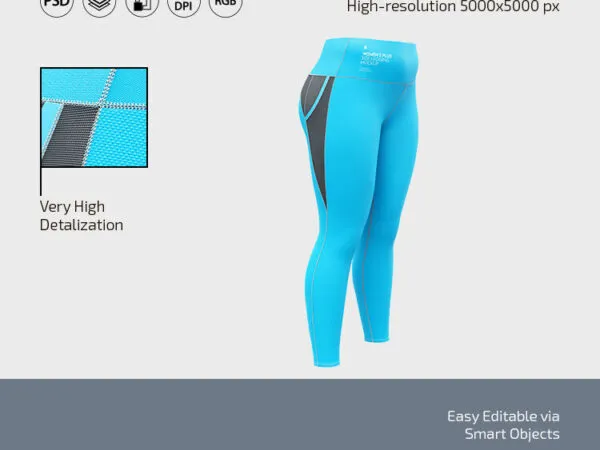 Front View of 3 Womens Plus Size Legging Mockups 1