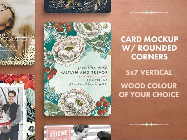 Front View of Artistic Congratulations Cards Mockup 1