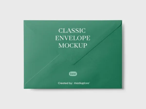 Front View of Classic Envelope Mockup 1