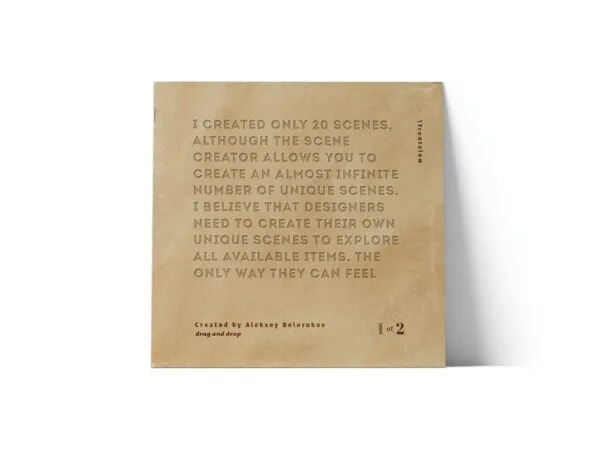 Front View of Classic Square Business Card Mockup 1