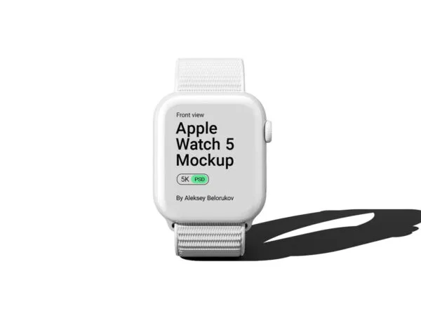 Front View of Clay Apple Watch Pro Mockup 1