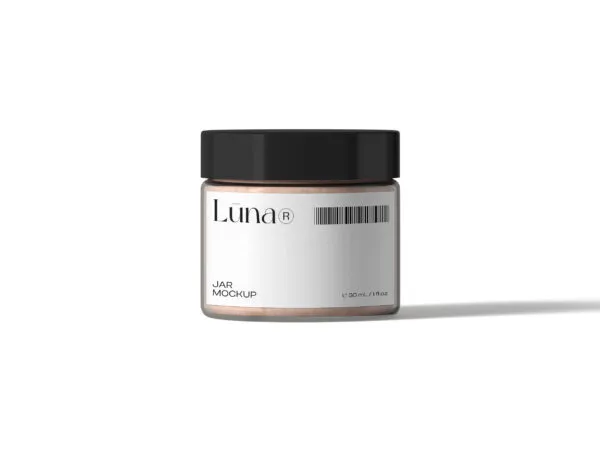 Front View of Cosmetic Jar Mockup 1