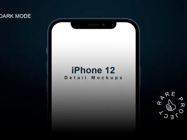 Front View of Dark and Light Modes of an iPhone 12 Mockups 1