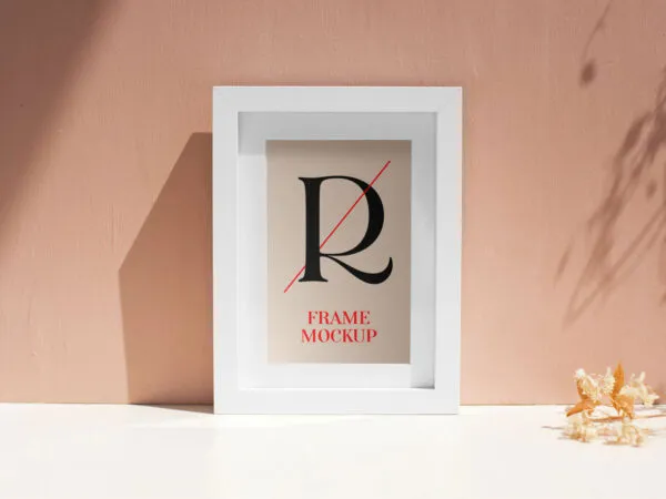 Front View of Embossed Frame Mockup 1
