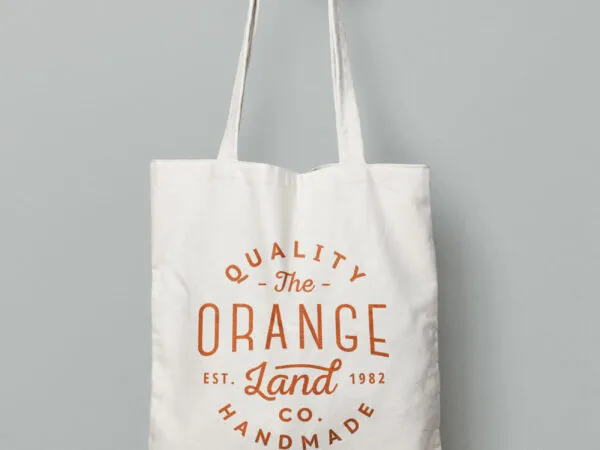 Front View of Holding Tote Bag Mockup 1