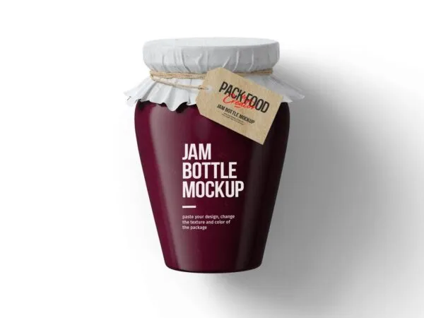 Front View of Jar of Jam Mockup 1
