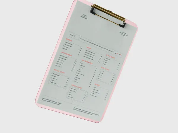 Front View of Levitating Menu Mockup 1