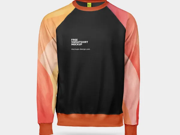 Front View of Mens Sweatshirt Mockup 1