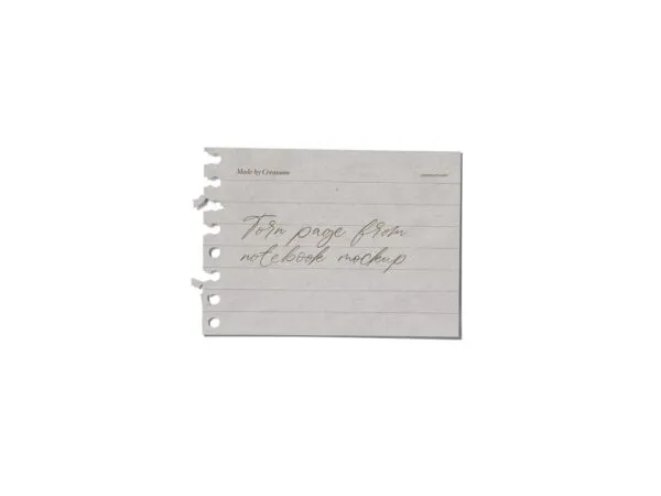 Front View of Minimal Piece of Paper Mockup 1