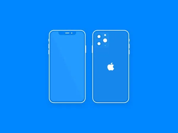 Front View of Minimal iPhone 11 Pro Mockup 1