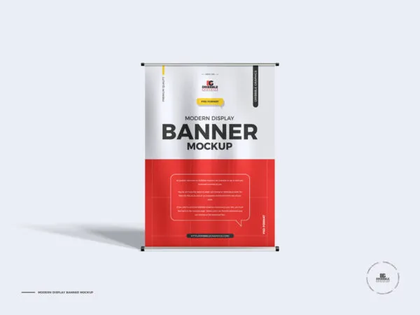 Front View of Modern Display Banner Mockup 1