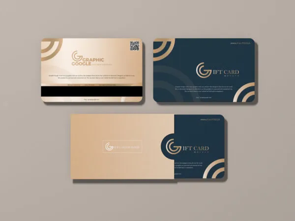 Front View of Modern Gift Cards with a Cover Mockup 1