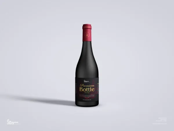 Front View of Modern Matte Bottle Mockup 1