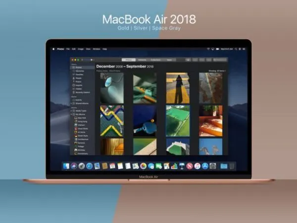 Front View of Modern Thinner MacBook Mockup 1