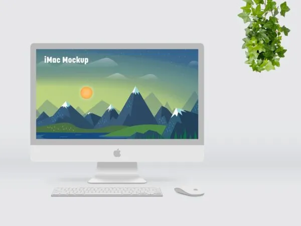 Front View of Neat iMac Mockup 1