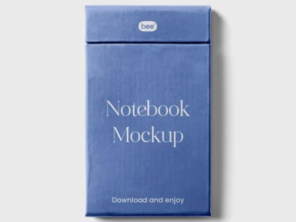 Front View of Oblong Notebook Mockup 1